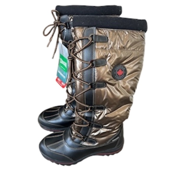 Cougar winter boots snow tall NEW pull on waterproof warm brown copper black - Picture 1 of 6